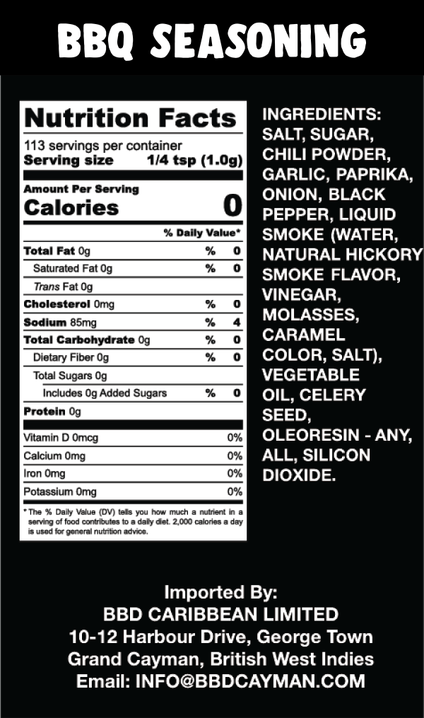 BBD Seasonings Variety Pack 4 oz. Case x 6 – BBDCayman
